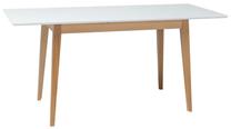 Stalas išskleidžiamas, ąžuolo sp./balta sp., 140 cm x 75 cm x 75 cm
