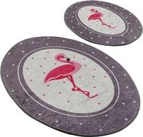 Vonios kilimėlių rinkinys Foutastic Chile Flamingo 359CHL4328, įvairių spalvų, 100 cm x 60 cm