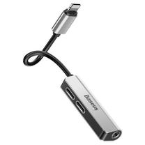 Adapteris Baseus, 3.5 mm (AUX)/Apple Lightning x 2, sidabro sp.