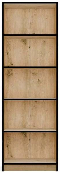 Knygų lentyna R60, juoda sp./artisan oak sp., 182 cm x 60 cm x 30 cm
