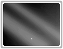Spogulis Mexen Sun, ar gaismu, stiprināms, 80 cm x 60 cm, caurspīdīga krās.