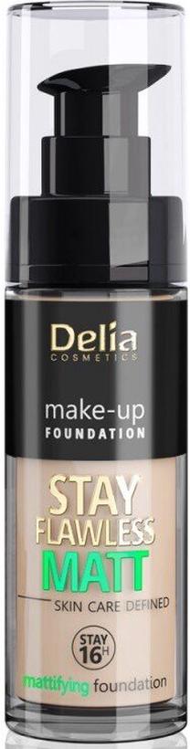 Skystas makiažo pagrindas Delia Cosmetics Stay Flawless Matt, 405 peach natural, 30 ml