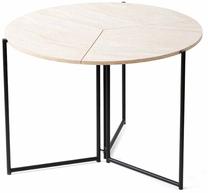 Valgomojo stalas Kalune Design Yaprak 1204, juoda sp./travertine sp., 100 cm x 100 cm x 72 cm