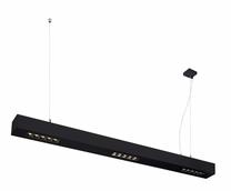 Valgusti rippuv SLV Q-Line PD 1000933, LED, 4000 °K, 1 x 46 W, must v. / must v., 6 x 100 cm
