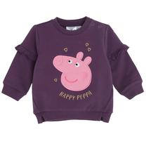 Джемпер, классическая, для девочек/для младенцев Cool Club Peppa Pig LCG2702267, темно фиолетовый цв., 68 см