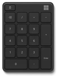 Belaidė kompiuterio klaviatūra Microsoft Wireless Number Pad, EN, juoda sp.