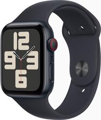Viedais pulkstenis Apple Watch SE GPS + Cellular 44mm Midnight Aluminium Midnight Sport Band M/L, melns krās.