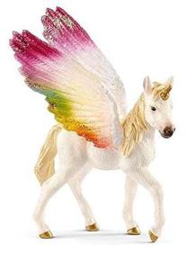 Žaislinė figūrėlė, vienaragis Schleich Bayala Winged Rainbow Foal 70577, balta sp./įvairių spalvų