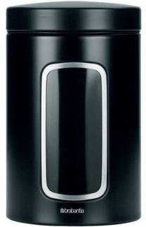 Lielapjoma produktu konteiners Brabantia, 1.4 l, melns krās./nerūsējošā tērauda krās.