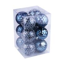 Eglutės žaisliukų rinkinys Christmas Touch SY18QJHB-10, mėlyna sp., 6 cm, plastikas, 6 vnt.