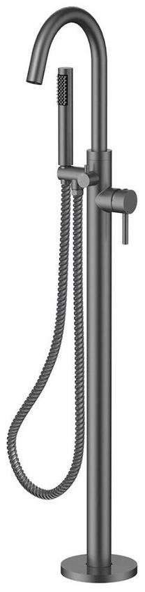 Напольный смеситель для ванной комнаты Besco Veo II BW-VII-GR, графитовый цв.