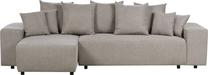 Kampinė sofa - lova Beliani Luspa, šviesiai ruda sp., kairinė, 294 x 130 cm x 71 cm