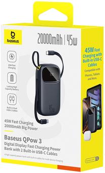 Зарядное устройство - аккумулятор Baseus EnerFill FC31, 20000 мАч, 45 Вт, черный цв.