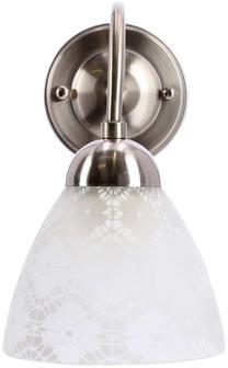 Lampa sienas Candellux Lighting Cavallo 21-48325, E27, 1 x 60 W, balta krās. / niķeļa krās.