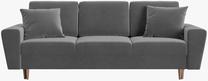 Sofa-lova Micadoni Moghan MIC_3SF_2_F2_MOGHAN8, tamsiai pilka sp., 235 x 100 cm x 88 cm
