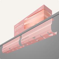 Держатель для кабеля Desktronic, 430 x 100 мм, розовый цв.
