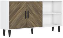 ТВ стол Kalune Design Fiorita, белый цв./ореховый цв., 150 см x 35 см x 75 см