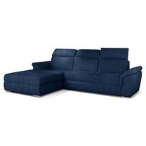 Kampinė sofa Trevisco Kronos 09, tamsiai mėlyna sp., kairinė, 272 x 216 cm x 100 cm