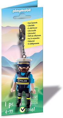 Фигурка-игрушка Playmobil Keychain Police Officer Keychain 70646, 7.5 см, многоцветный