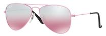 Спортивные солнцезащитные очки Ray-Ban Aviator Junior RJ9506S 211/7E 50, 50 мм, черный цв./розовый цв.