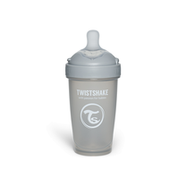 Kūdikių buteliukas Twistshake Pro Double, 260 ml, 2 mėn., pilka sp.