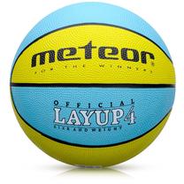 Баскетбольный мяч Meteor Layup 07046, 4 размер, синий цв./желтый цв.