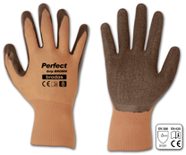 Darba cimdi Bradas Perfect Grip, brūna krās., 10, 6 gab.