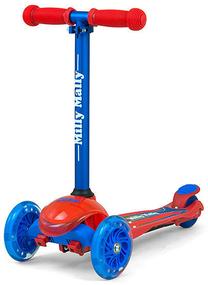 Детский самокат Milly Mally Zapp, синий цв./красный цв.