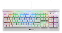 Vadu spēļu tastatūra Sharkoon SGK3 Kailh Brown, EN, balta krās.