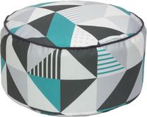 Pufas Kalune Design Dombi 22-836, balta sp./žalia sp./pilka sp., 60 cm x 60 cm x 34 cm