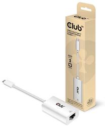 Adapteris Club 3D USB - RJ-45 CAC-1519 USB-C male, RJ-45 female, balta krās.