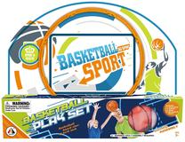 Basketbola komplekts ar bumbu Ao Jie, balta krās./daudzkrāsaina