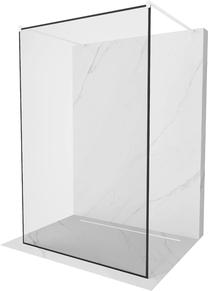 Dušo sienelė Mexen Kioto Walk-In Black Border, 140 cm x 200 cm, balta sp./juoda sp./grūdintas
