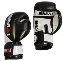 Боксерские перчатки SMAI, белый цв./черный цв., 8 oz