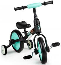 Balansinis dviratis EcoToys 3in1 Bicycle 285869, juoda sp./turkio sp., 12"
