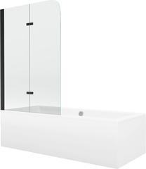 Vonia su sienele, laisvai pastatoma Mexen Cube, 80 cm x 180 cm x 40 cm, stačiakampis, balta sp.