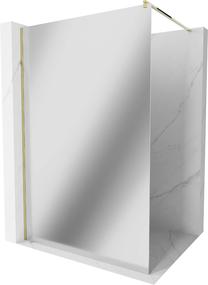 Dušo sienelė Mexen Kioto Walk-In, 110 cm x 200 cm, aukso sp./grūdintas
