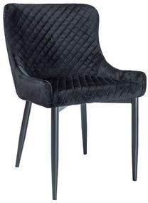 Valgomojo kėdė Modern Colin B Velvet, juoda sp., 45 cm x 52 cm x 82 cm