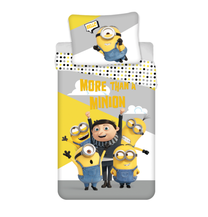 Bērnu gultas veļas komplekts Minions 2 Bello, dzeltena krās./pelēka krās., 140 x 200 cm