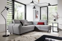 Kampinė sofa Kairos Arte 89A, pilka sp., dešininė, 200 x 265 cm x 95 cm