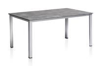 Lauko stalas Kettler Cubic, sidabro sp./juoda sp., 160 cm x 90 cm x 74 cm