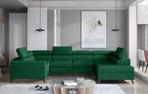 Kampinė sofa Escada Kronos 19, tamsiai žalia sp., dešininė, 200 x 330 cm x 98 cm