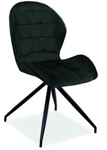 Valgomojo kėdė Loft Hals II Velvet, juoda sp., 50 cm x 41 cm x 87 cm