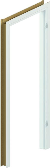 Durų stakta Domoletti, 206 cm x 89 cm x 10 cm, dešininė, balta sp.