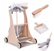 Mājsaimniecības rotaļlieta Wooden Cleaning Trolley 6280, brūna krās.