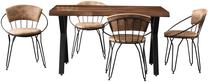 Stalas Kalune Design Pera 1401, juoda sp./riešuto sp., 80 cm x 140 cm x 75 cm