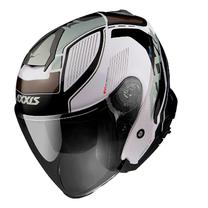 Motocikla ķivere Axxis Mirage SV Village A1, XXL, brūna krās./balta krās.