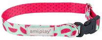 Ошейник для собак Amiplay Be Happy, розовый цв./голубой цв., 200 - 350 мм x 15 мм, 20-35