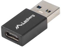 Adapteris Lanberg USB-C 3.1 Female To USB-A Male AD-UC-UA-01 USB-C female, USB-A male, melna krās.