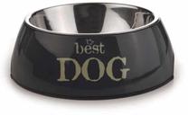 Dubenėlis gyvūnui Beeztees Best Dog, 0.35 l, 18 cm x 18 cm x 6.5 cm, pilka sp.